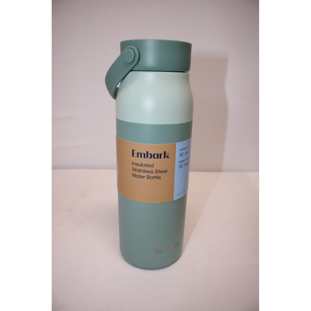 Embark 32 oz. Insulated Stainless Steel Water Bottle Green New